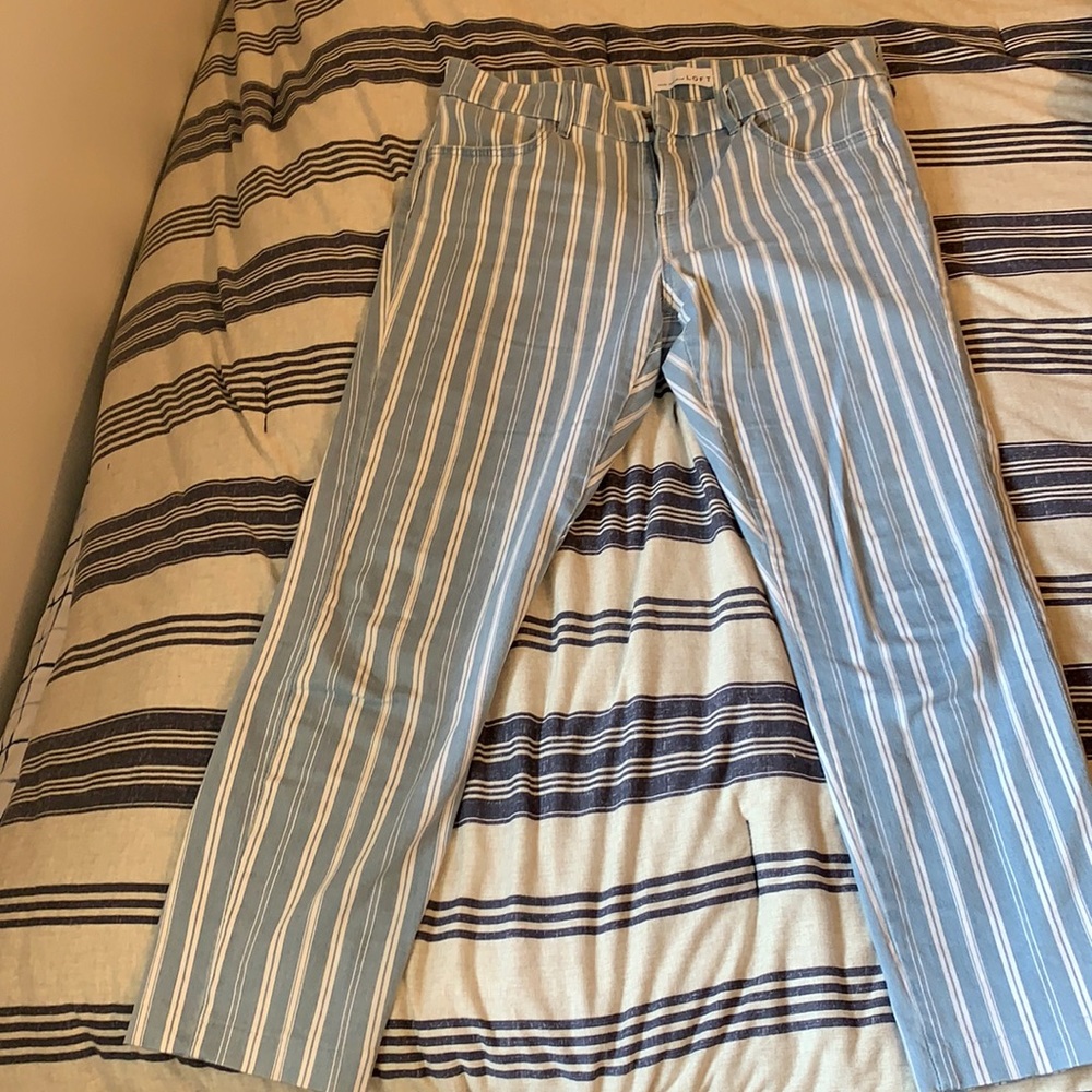 LOFT stripped work pants